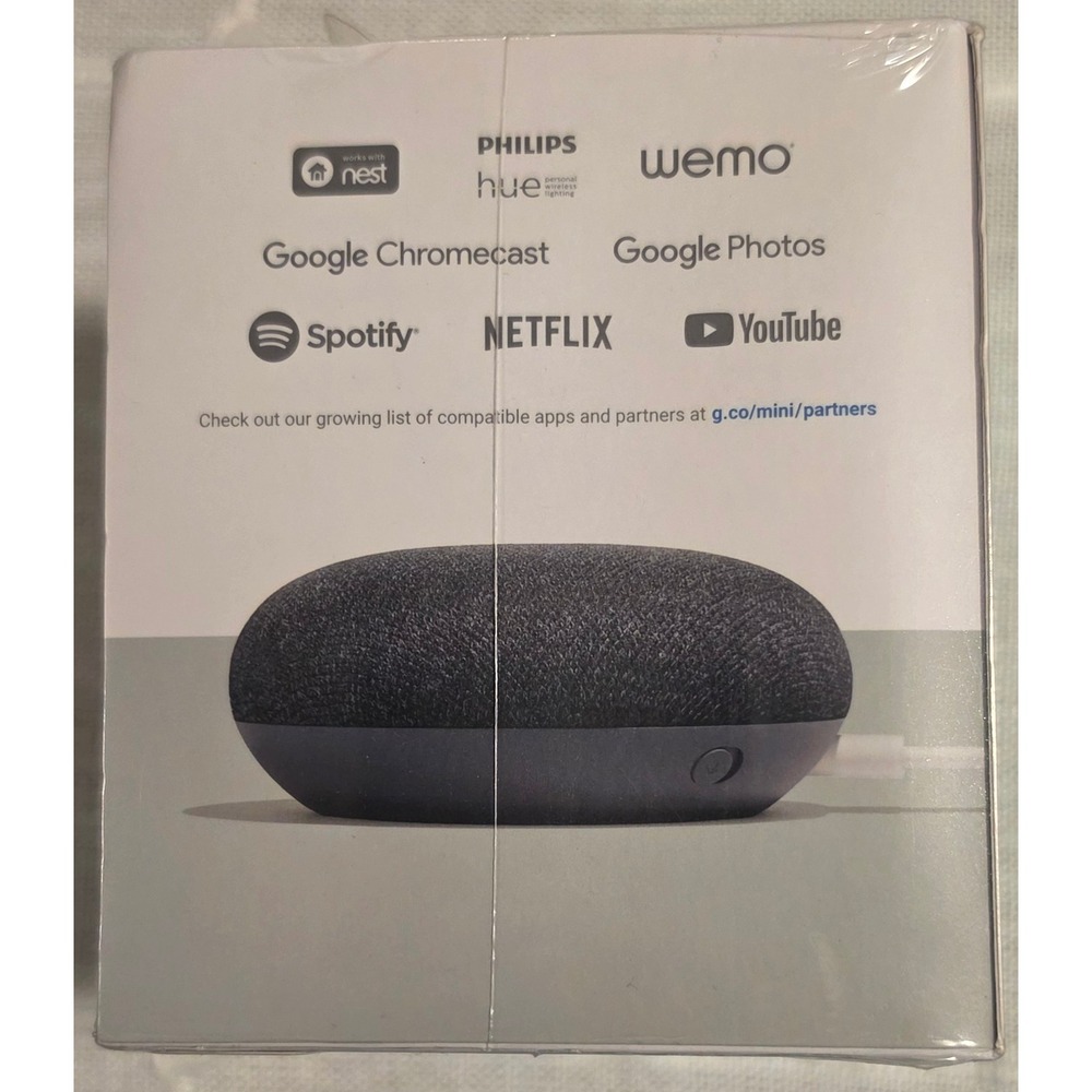 Google Home Mini Smart Speaker Charcoal GA00216-US New Sealed - Picture 2 of 6